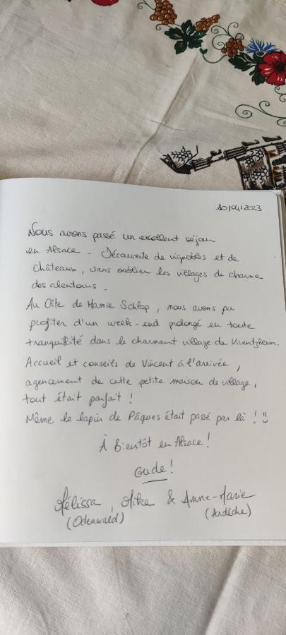 Gite Chez "Mamie Schlop" Kientzheim Eksteriør bilde